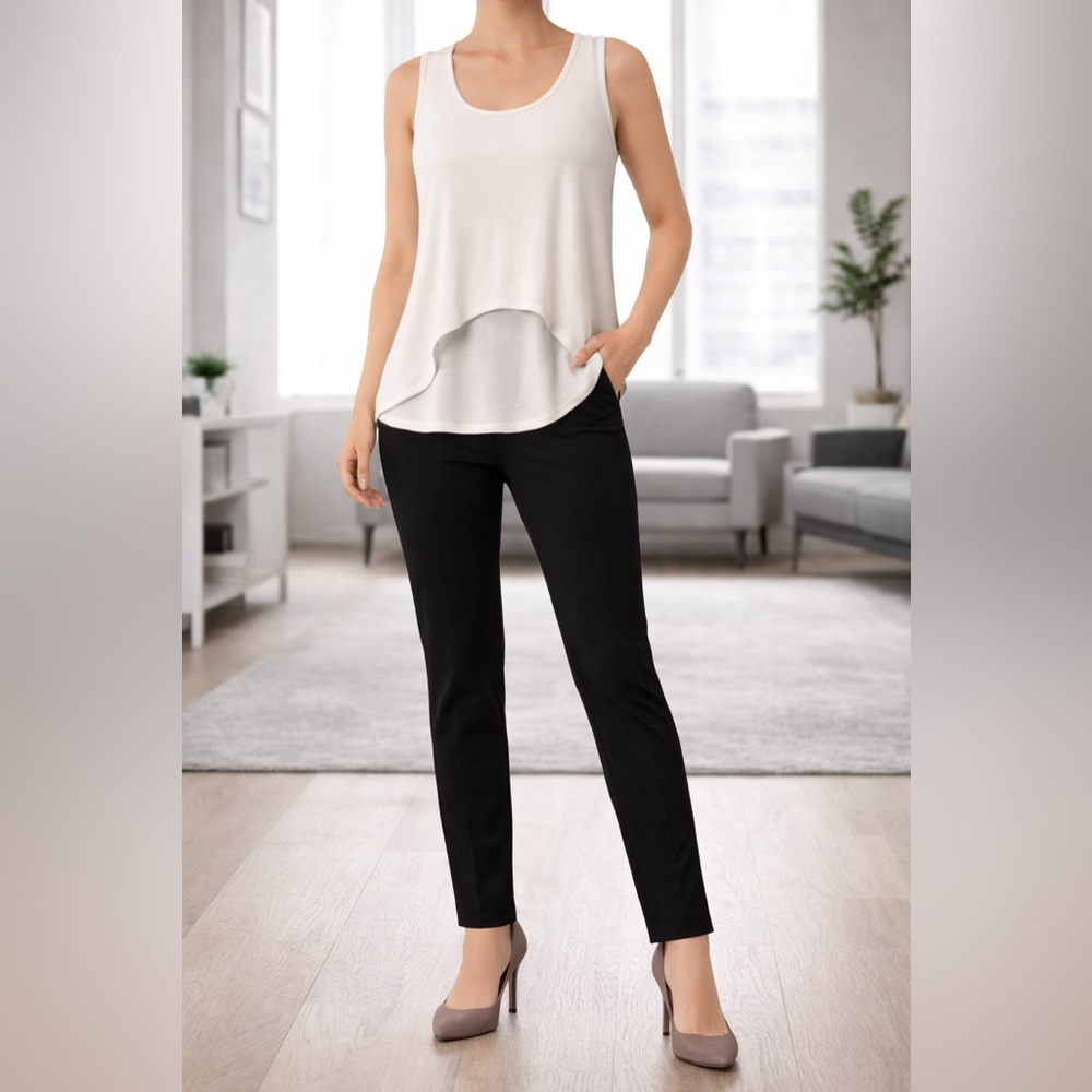 Women's White Sleeveless Top